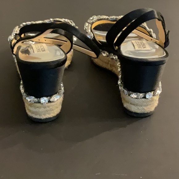 Badgley Mischka Silvia Espadrille wedge w/ rhinestone embellishments Size 9.5 - Picture 7 of 9